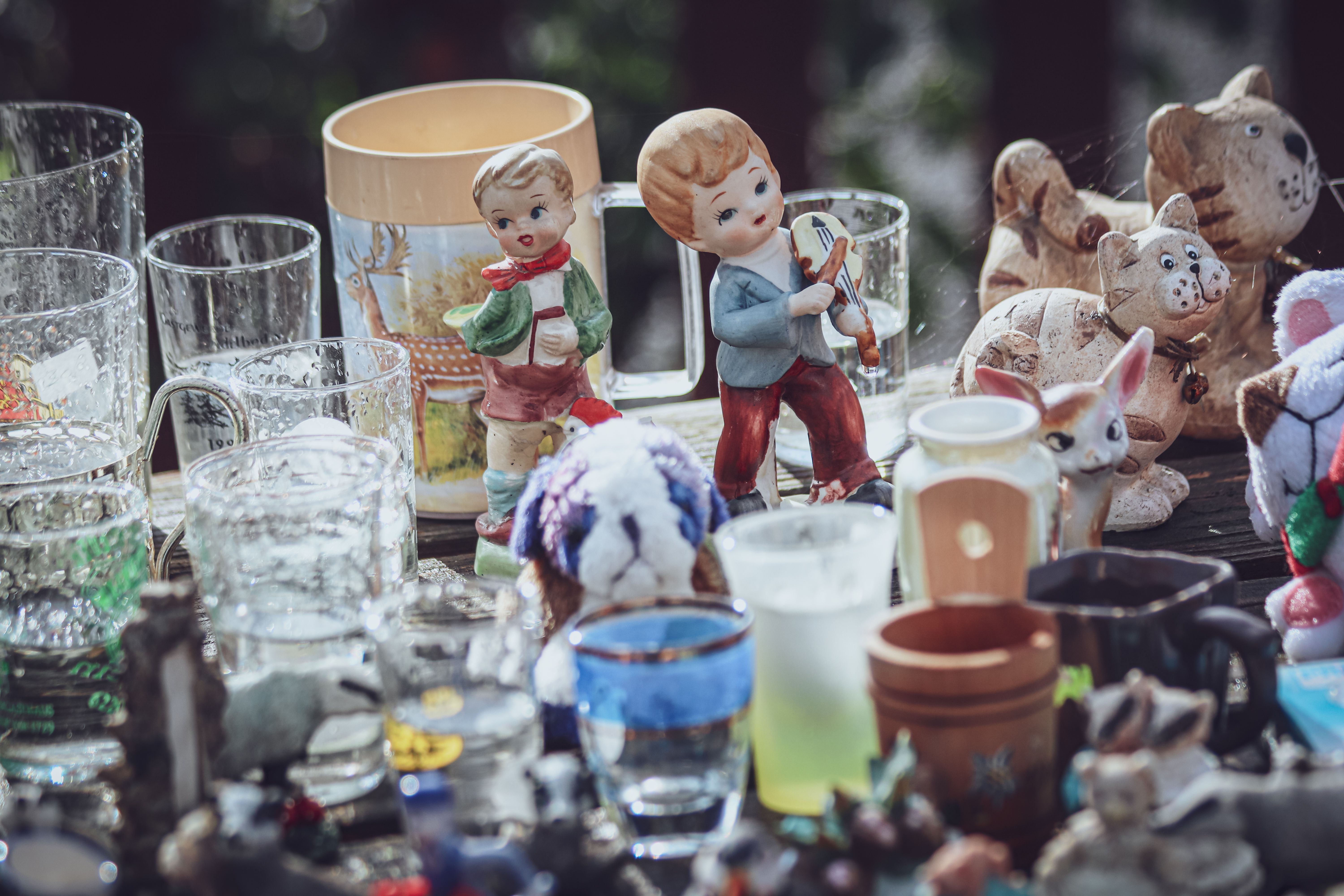 Glas och figuriner